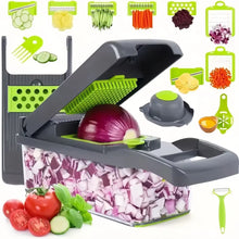 Multifunctional vegetable cutter 14/16-in-1 🥕 – With handle, grater &amp; dicer for quick kitchen work 🍅  8