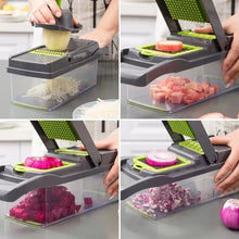 Multifunctional vegetable cutter 14/16-in-1 🥕 – With handle, grater &amp; dicer for quick kitchen work 🍅  6