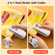 Mini 2-in-1 Handheld Sealer with Cutting Function &amp; Magnet 🔋 – Portable Bag Sealer for Snacks and Food 🥨 3