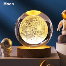 3D LED Crystal Ball – Solar System &amp; Astronaut Design, 6 cm Glass Ball Decoration for Home 8