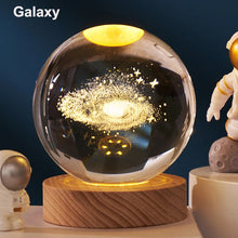 3D LED Crystal Ball – Solar System &amp; Astronaut Design, 6 cm Glass Ball Decoration for Home 10