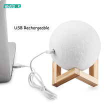 3D LED Moon Lamp with Color Change – Rechargeable Touch Night Light 5