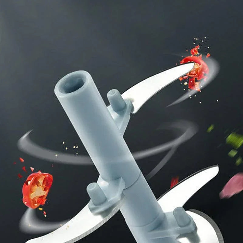 Manueller Zerkleinerer mit Zugmechanismus – 500 / 900 ml Gemüseschneider, Zwiebelhacker & Knoblauchpresse 🥕🧄