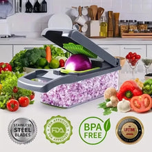 Multifunctional vegetable cutter 14/16-in-1 🥕 – With handle, grater &amp; dicer for quick kitchen work 🍅  3